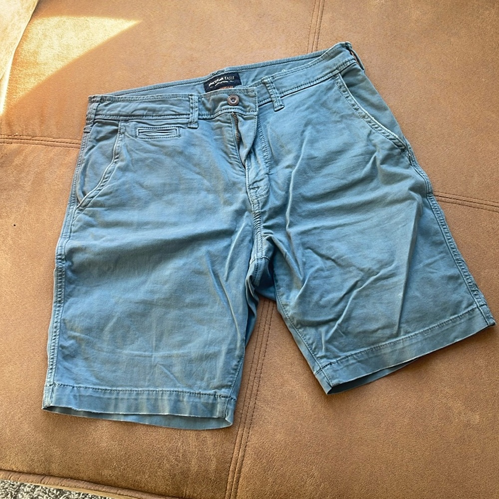 Men’s Dark Grey/Blue Khaki Shorts